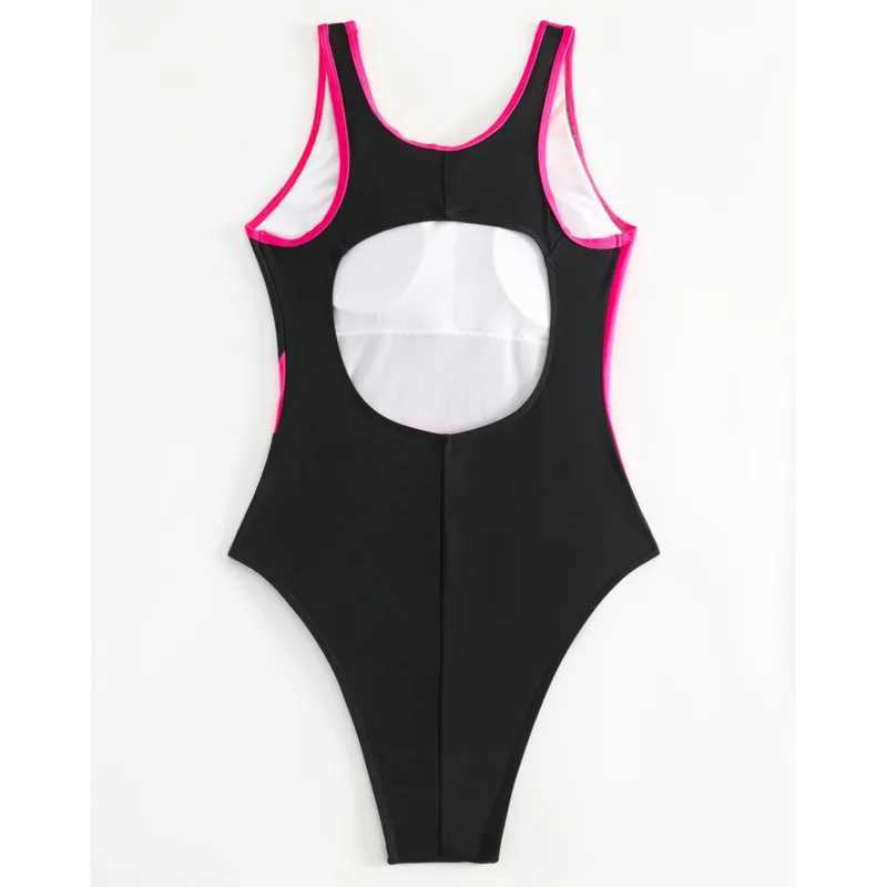 Summer 2025 Sexy One Piece Swimsuits Closed Women Swimwear Sports Push Up Swimming Wear Body Bathing Suit Beachwear Pool BatherXJ240108