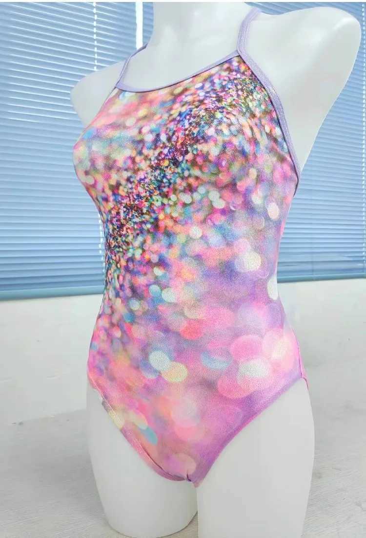 Womens Profional Swimsuit Athtes Sporty Swimwear Competition Fa Digital Printing Triang JumpsuitXJ240108