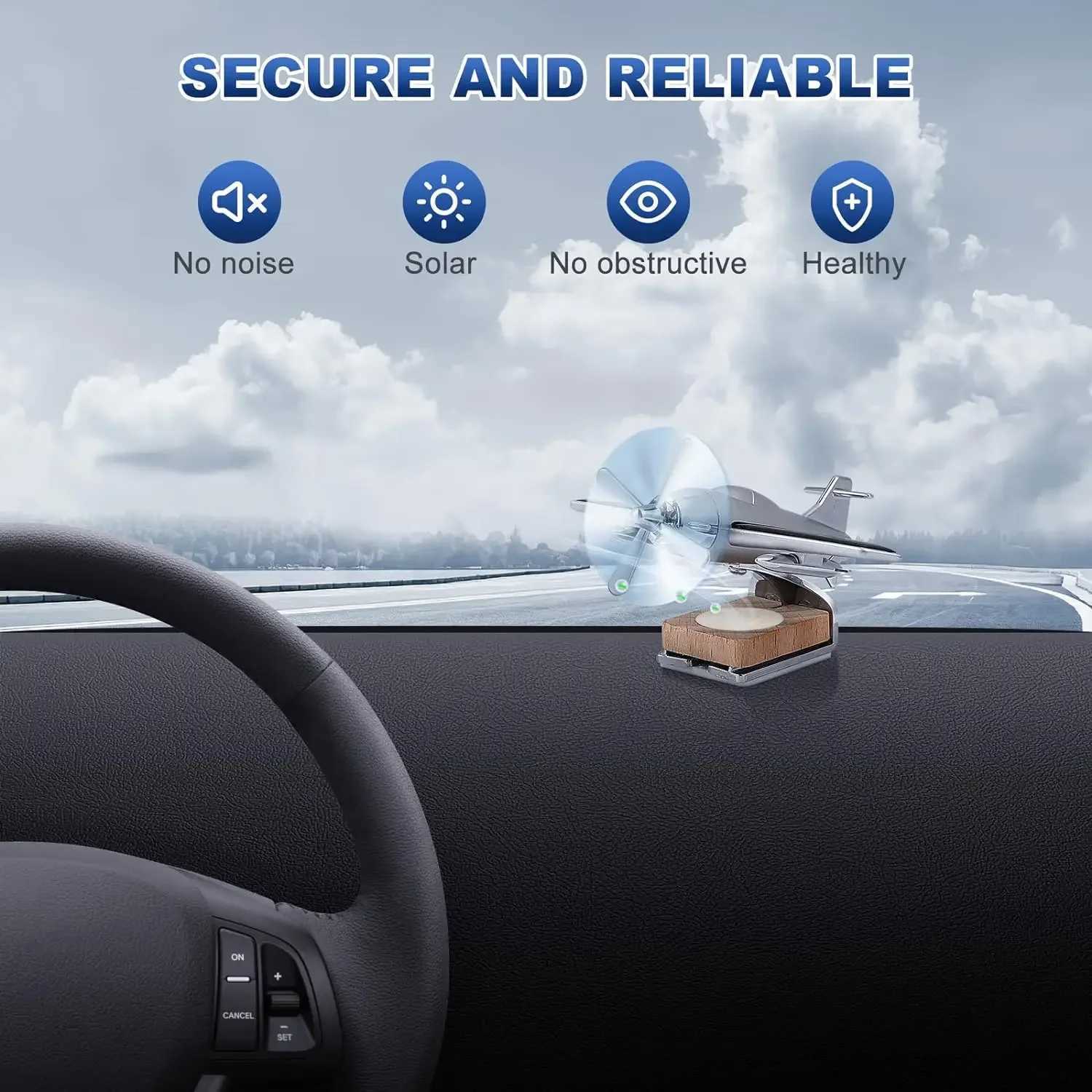 Car Air Freshener Automotive essential oil diffuser Solar aircraft Automotive diffuser Wood based aromatherapy diffuser decoration (without perfume) H
