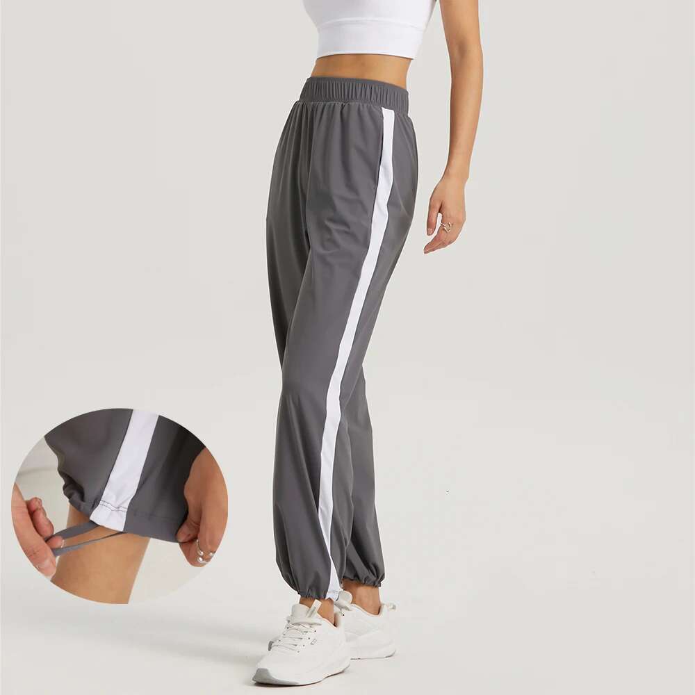 Women Sports Joggers Gym Adjustable Running Loose Striped Sun Protection Fiess Wide Leg Outdoor Workout Yoga Pants