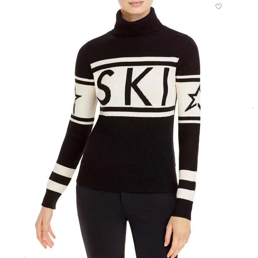 American Autumn And Winter New Cross-Border Slim Star Printing Turtle Neck Fashion Temperament Elegant Wind Foreign Trade