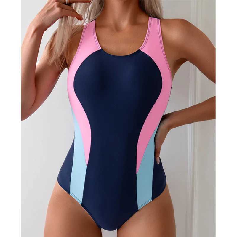 Summer Sexy One-Piece Swimsuits Closed Womens Swimwear Sports For Swimming Wear Body Bathing Suits Beachwear Pool Bather 2025XJ240108