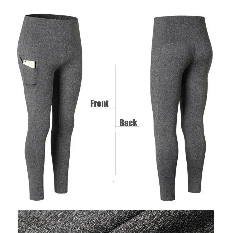 High Waist Legging Pockets Fitness Bottoms Running Sweatpants for Women Quick-Dry Sport Trousers Workout Yoga Pants 241231
