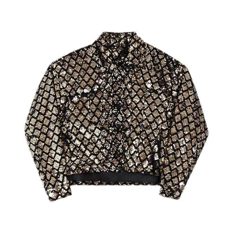 Splicing Sequins Design Trendy High Street Short Jackets Original Autumn Men's Stylish Korean Reviews Many Clothes