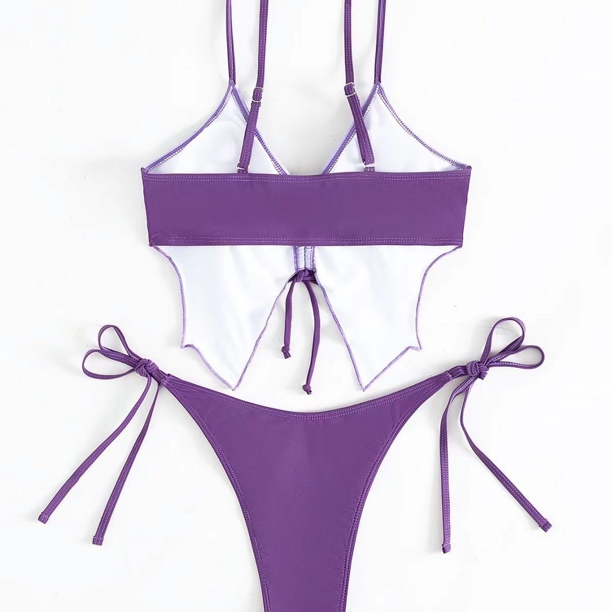2025 new bow style split bikini sexy swimsuit designer trendy beach swimsuit