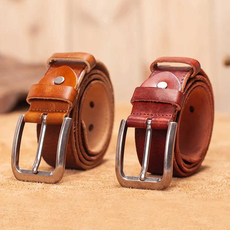 VAMOS KATOAL High quality handmade knocking genuine leather belt luxury designer belts male Strap Jeans for man cowboy belt men W250109