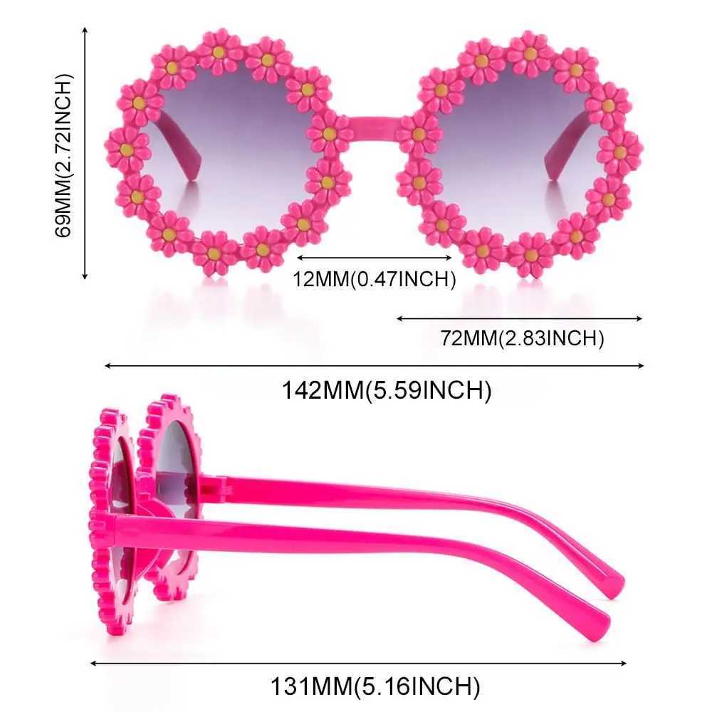 Retro Chrysanthemum Sunglasses Adult and Children Round Frame Sunglasses Fashion and Fun Festival Par Glasses Sunshade Glasses W250109