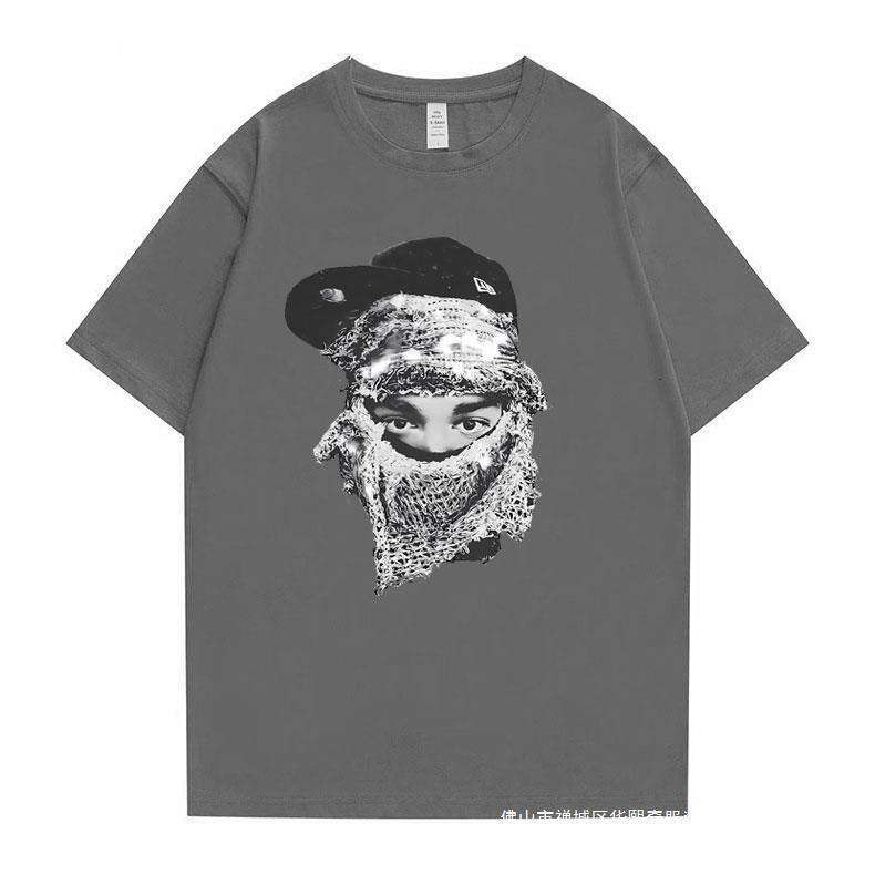 Rapper Yeat Face Graphic Print T-shirt Summer Men Hip Hop Ca