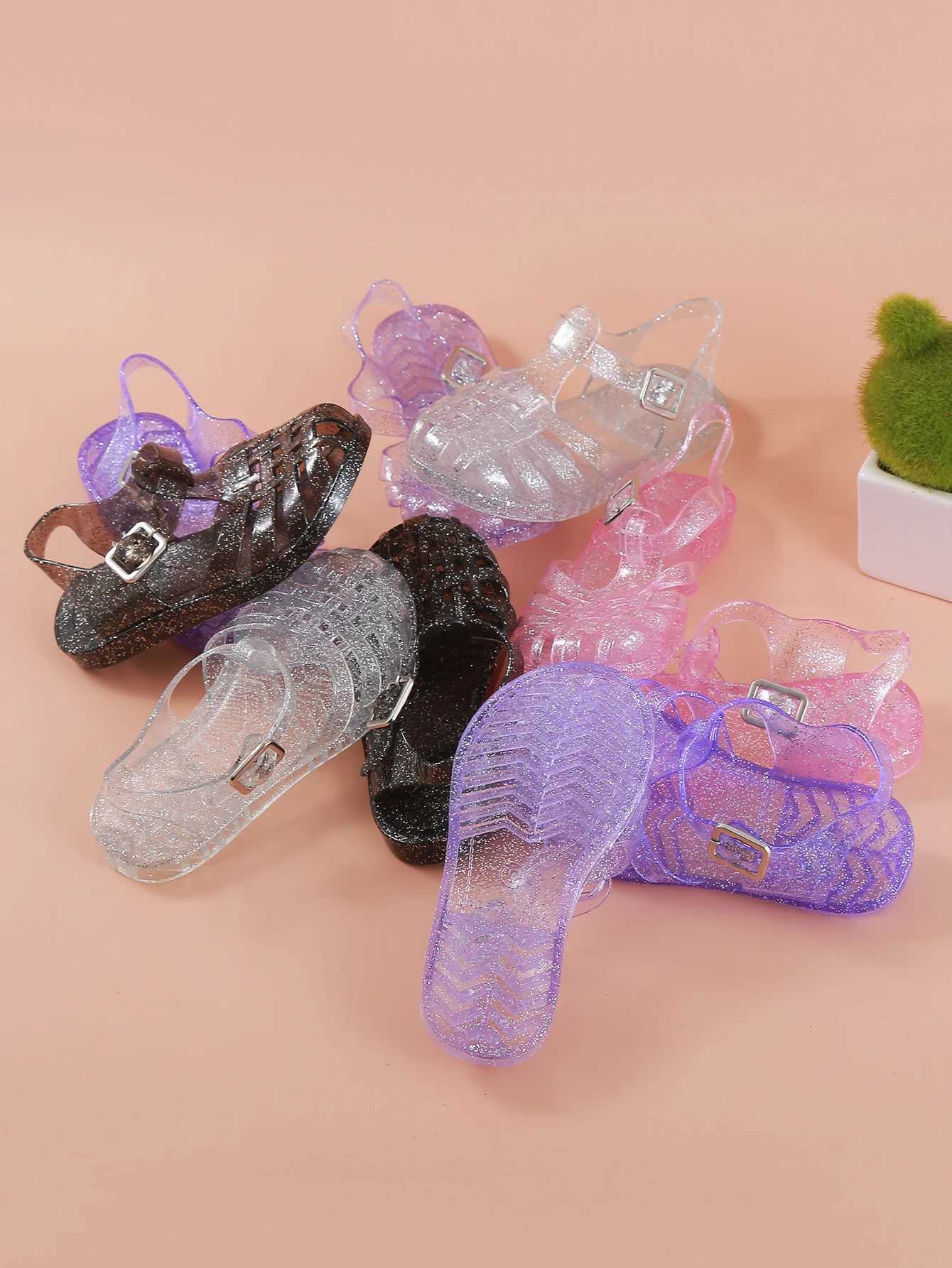 Childrens sandals jelly shoes PVC princess shoes summer girls sandals low cut Roman sandals non slip soft sole W250108