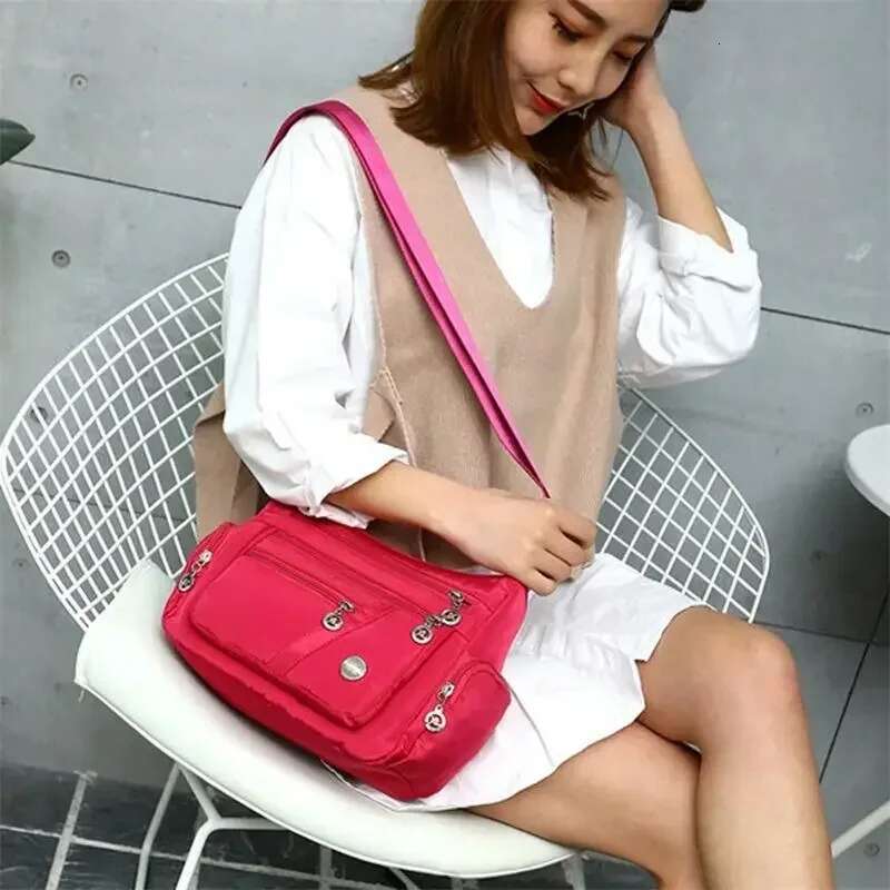 Fashion Women Single Shoulder Crossbody Casual Handbags Messenger Bag Waterproof Nylon Case