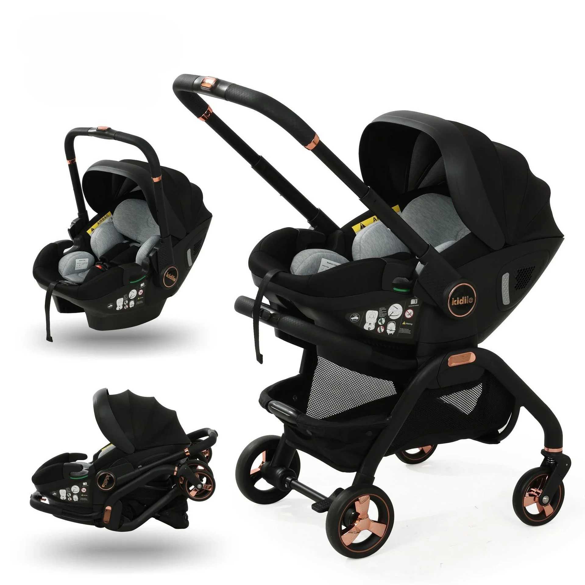 3-in-1 baby safety stroller two-way newborn baby safety seat portable 3-in-1 stroller for 0-2 years old W250109