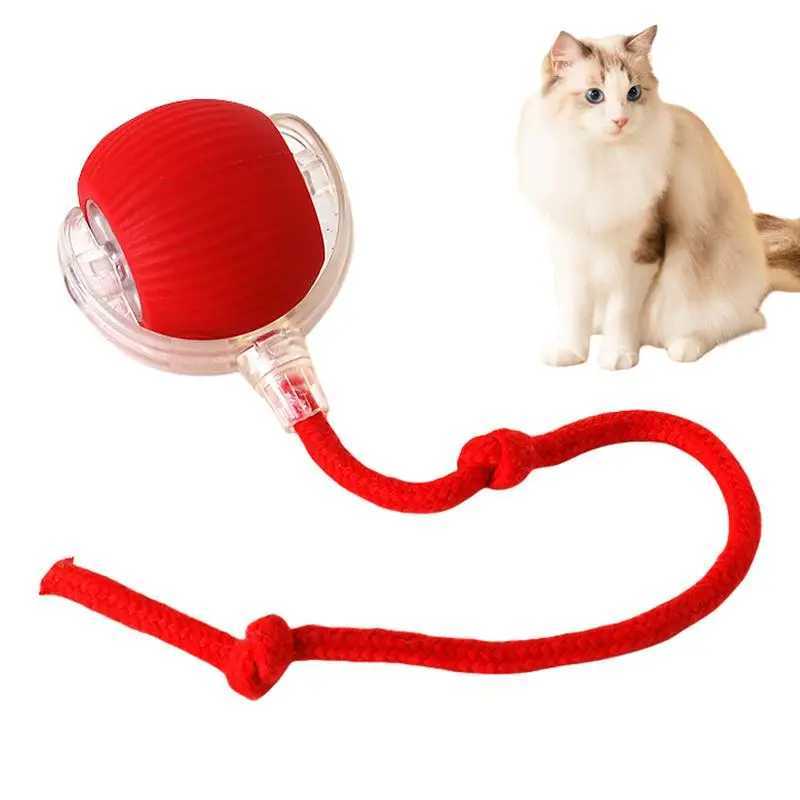 Interactive Cat Toys Ball Auto Electric Rolling Ball Toys for Cats/Kitty Pets Smart Automatic Teaser USB Charging Y240106