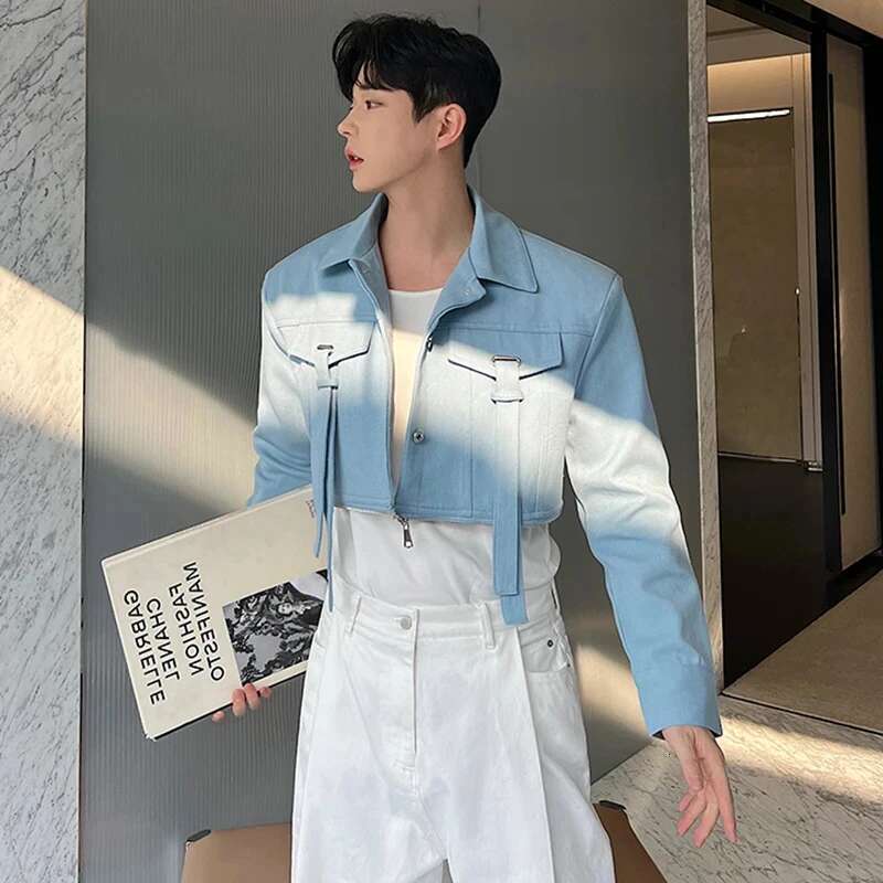 Autumn Trendy Detachable Splicing Niche Design Casual Jacket Men's High Street Fashion Coat Original Clothes