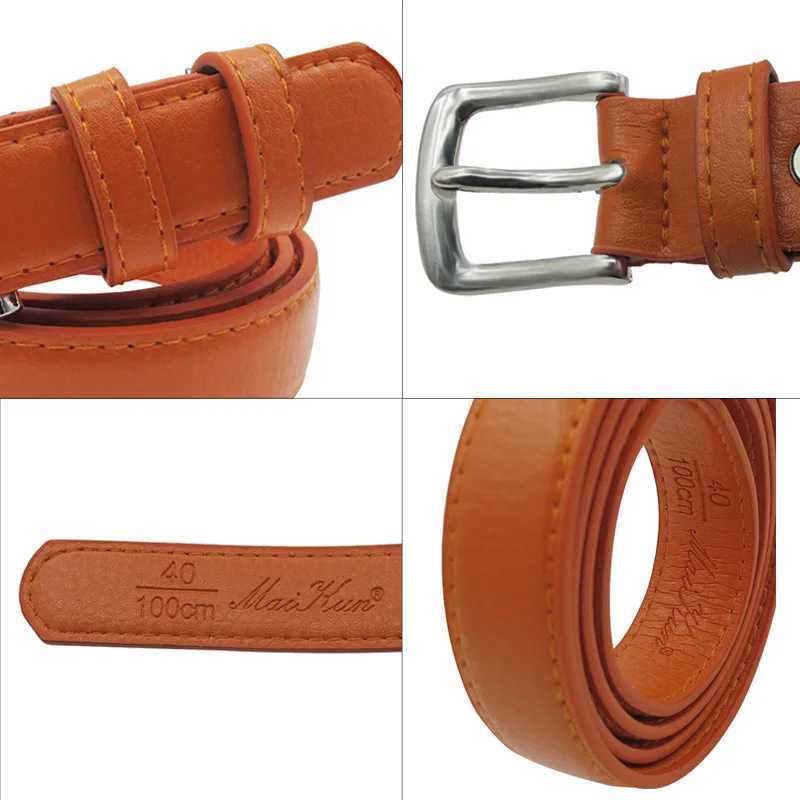 MaiKun Womens Tight Belt Solid Color Buckle Simple Size Business Casual Belt W250109