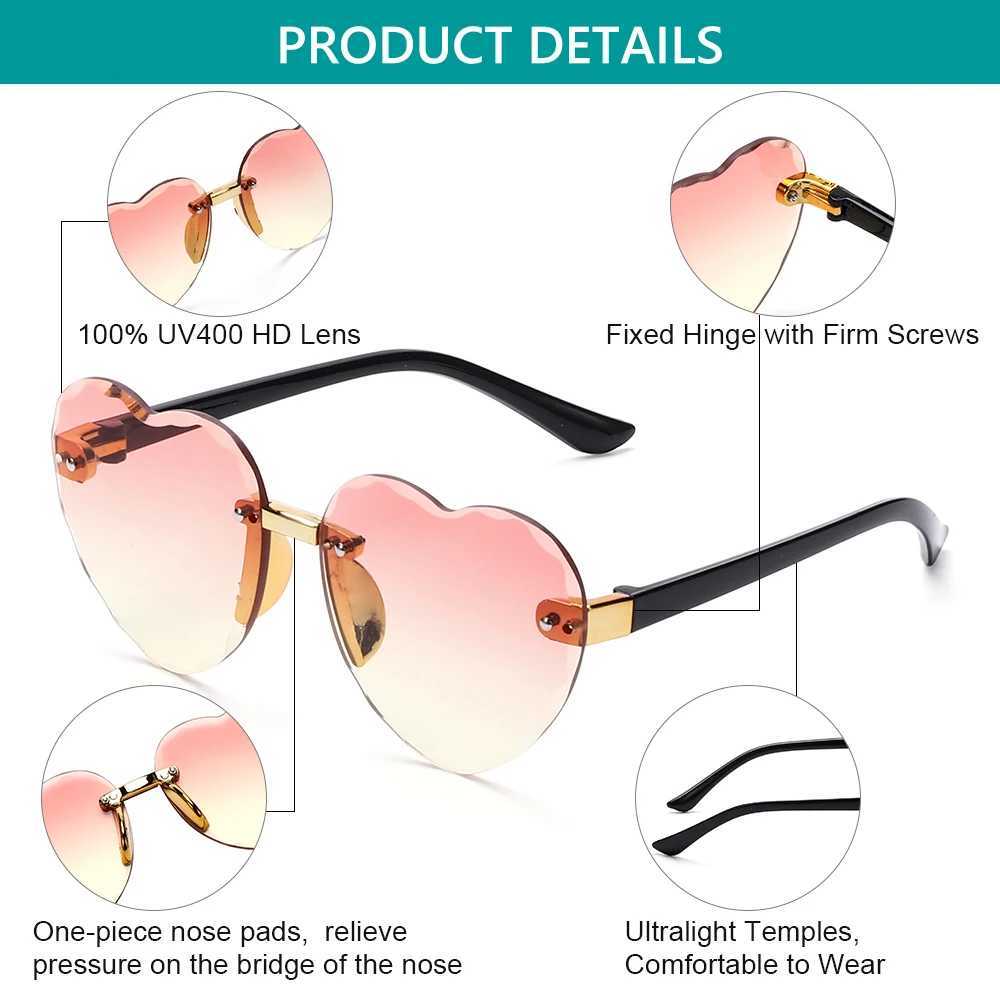Ocean Lenses Eyewear Par/Photography Childrens Sunglasses Heart shaped Sunglasses UV 400 Protective Childrens Sunglasses W250109