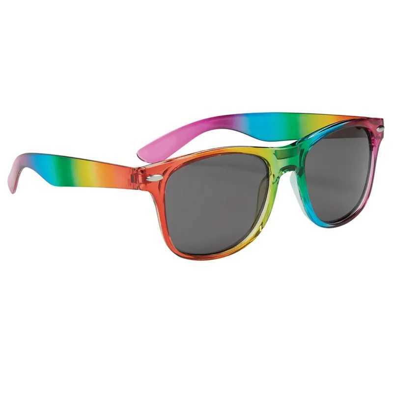 Womens retro driving glasses 90s retro fashion narrow square frame UV400 protective rainbow glasses W250109