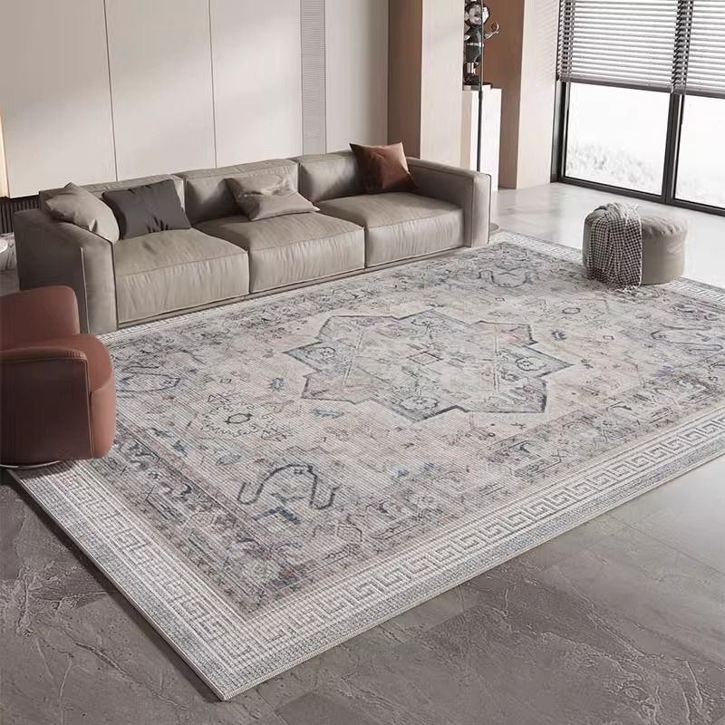 4006-418-57.8-GZX-Beige Striped Minimalist Rug Comfortable Large Area Living Room Rugs Refreshing Bedroom