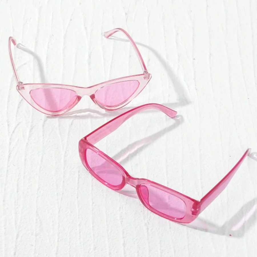 Cat Eye Square Pink Fashion Womens Sunglasses Leisure Holiday Beach Decoration Glasses W250109