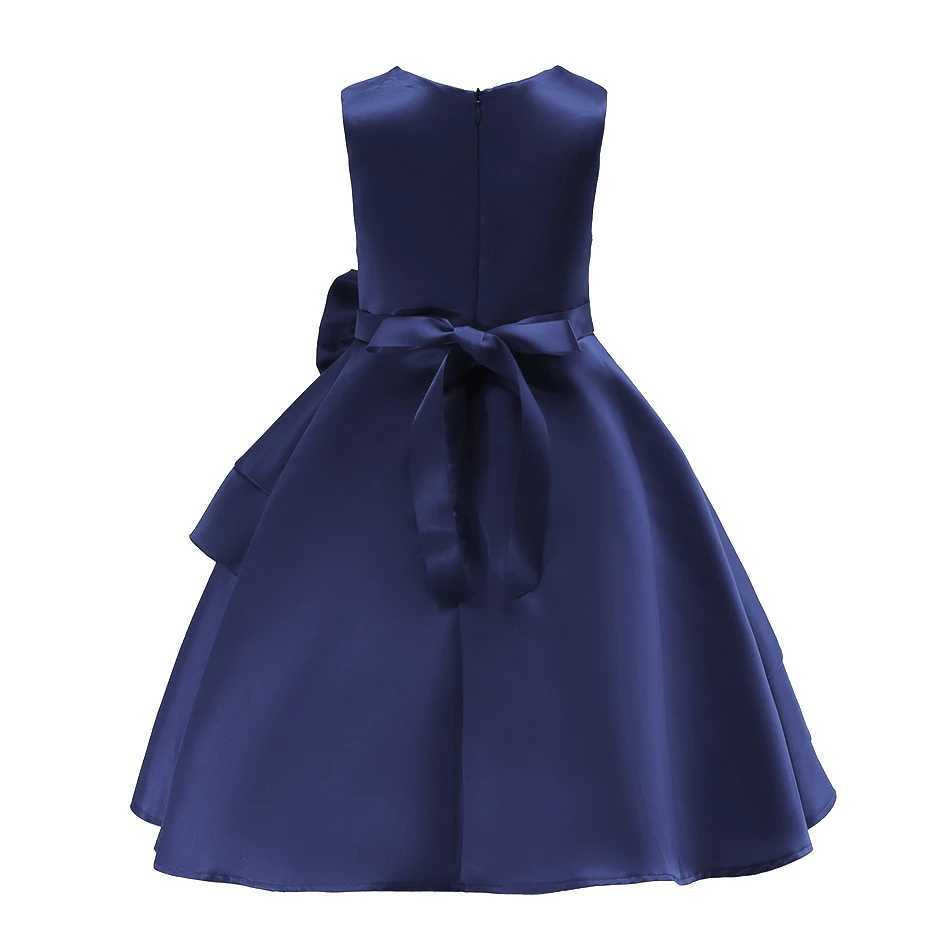Sleeveless Bow Elegant Performance Festival Costume Girl Dress Princess Dress Childrens ClothingXJ250108