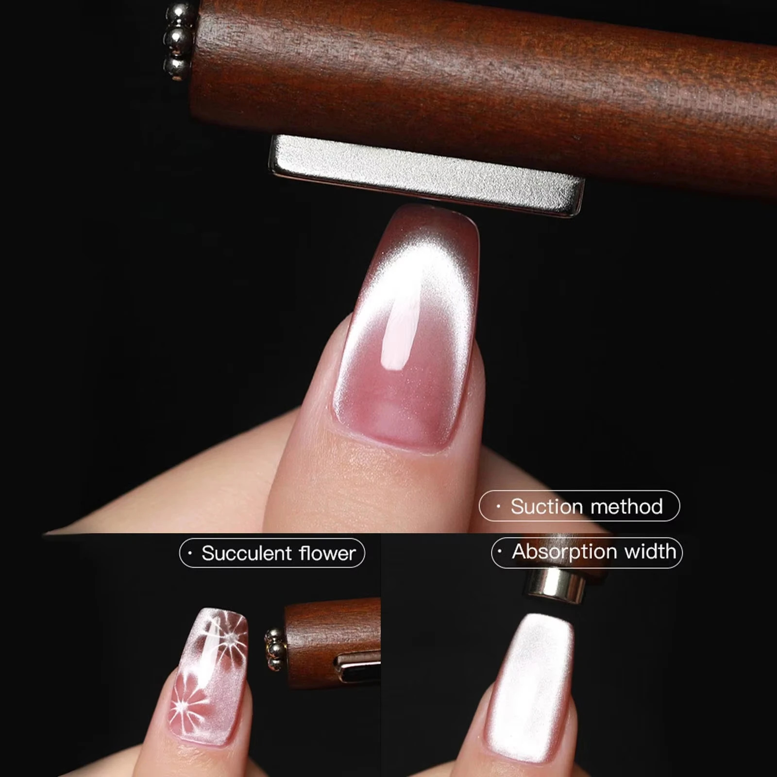 3 in 1 Large Magnet Cats Eye Strong Thickening Magnet for Nail Art Manicure Special Tools UV/LED Gel Nail Magnetic Stick 250107