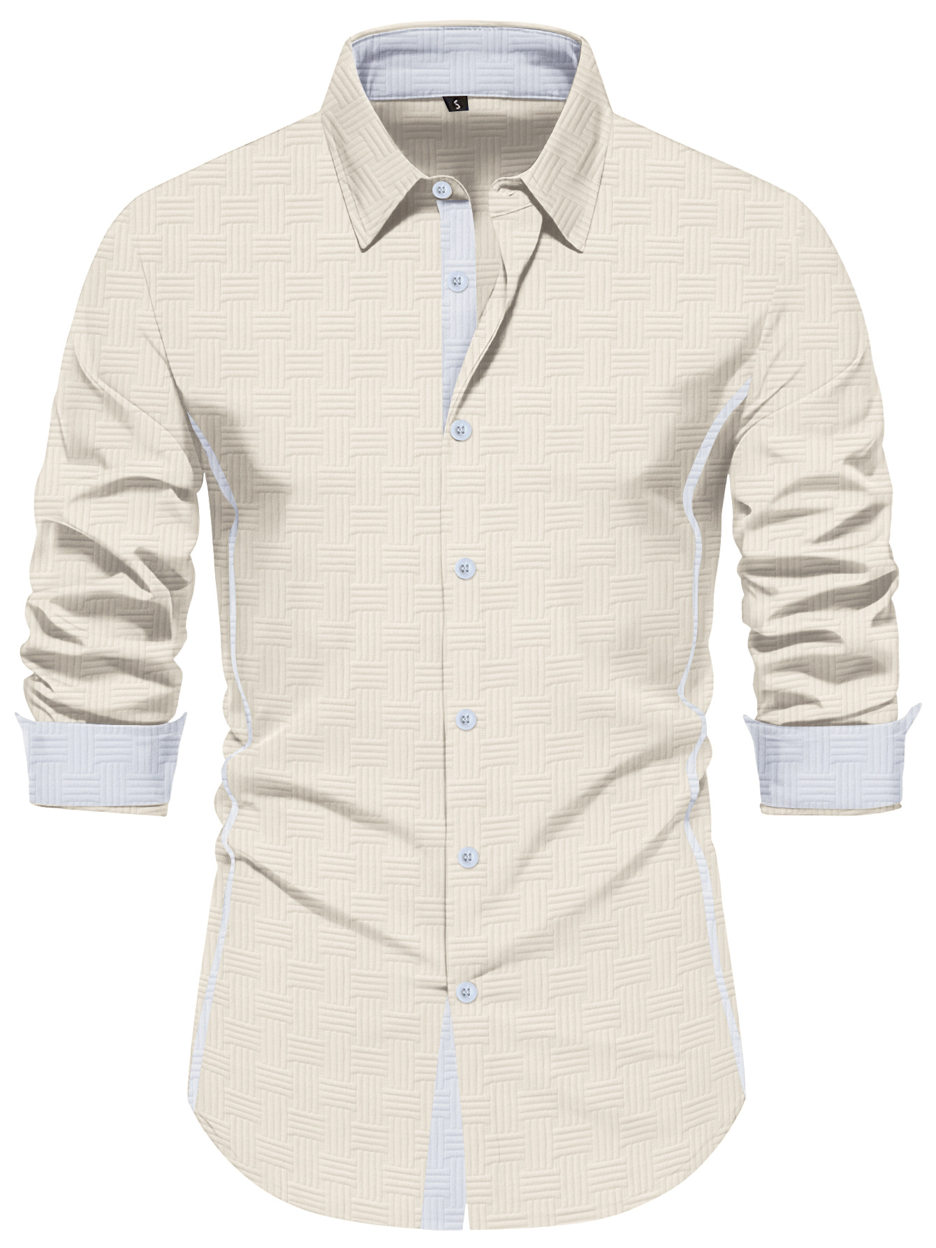designer shirt for man button down 2025 Fall New Fashion Brand Designer Shirt Man Dress Shirt Long Sleeve Slim Fit Casual Mens Clothing