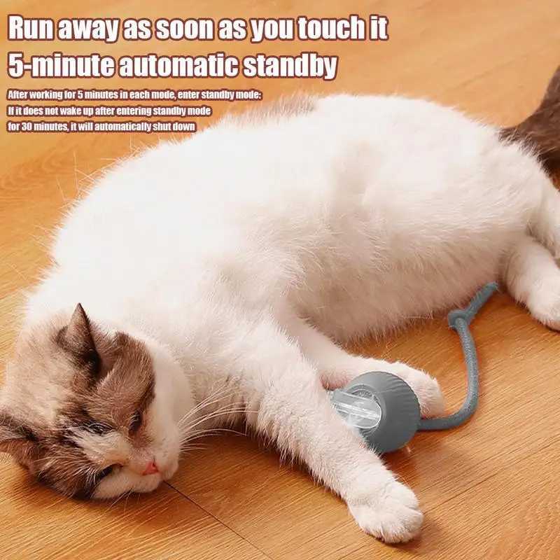 Interactive Cat Toys Ball Auto Electric Rolling Ball Toys for Cats/Kitty Pets Smart Automatic Teaser USB Charging Y240106