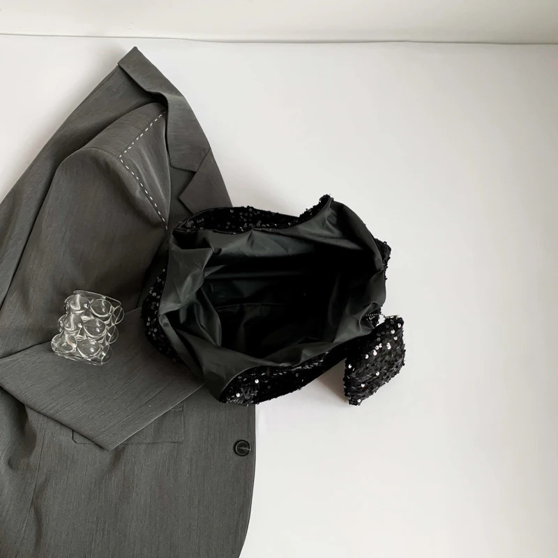 Tote Bag for Women Sequin Shoulder Slouchy Hobo Trendy Underarm Work Travel Shopping 250107