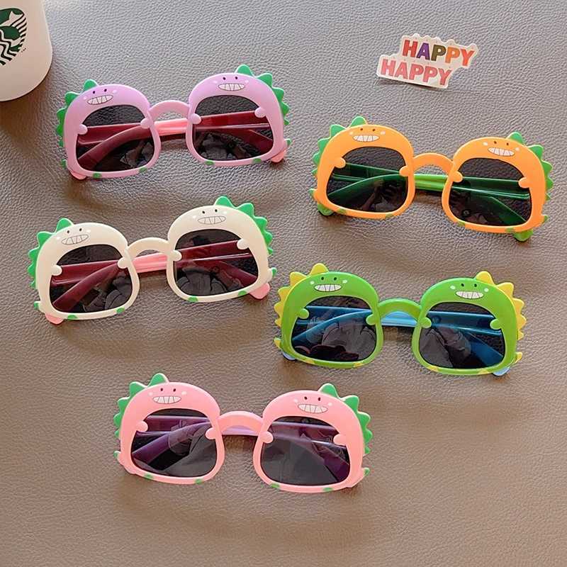 Latest Childrens Cute Animal Dinosaur UV400 Sunglasses for Girls and Boys Colorful Outdoor Cute Childrens Protective Sunglasses W250109