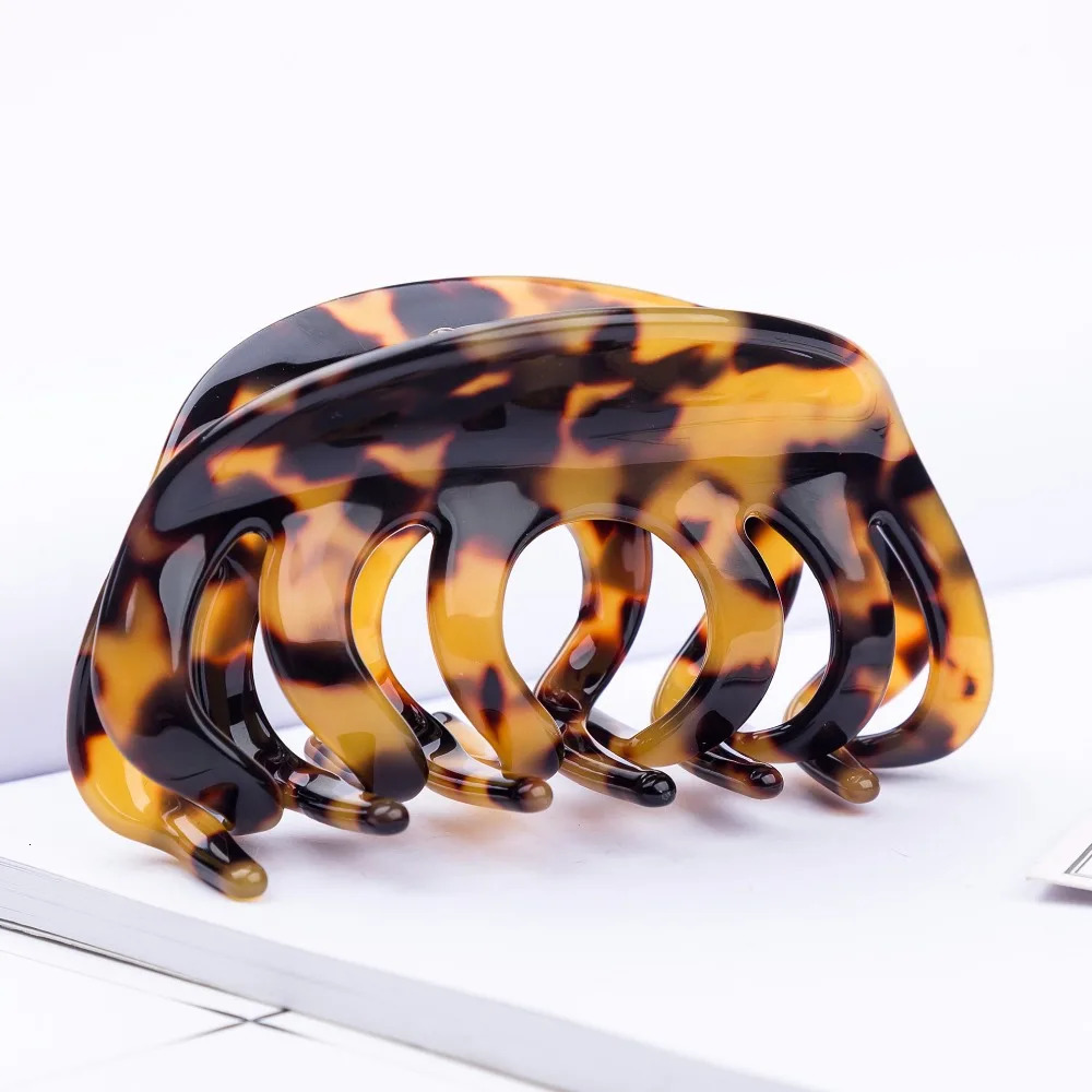 8cm Long Large Hair Claws Torise Shell Color Fashion Hair Accessories Headwear Hair Clip Acetate for Adult 250103