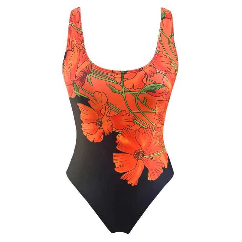 Summer Print Sexy One Piece Swimsuits Closed Women Swimwear Push Up Swimming Wear Body Bathing Suits Beachwear Pool Bather 2025XJ240108