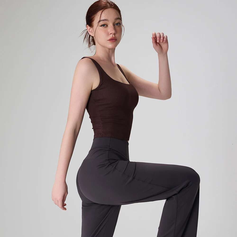 Vnazvnasi 2024 New Design Womens Strappy Longe Sports Double Spaghetti Strap Workout Bra Yoga Crop Tank Top Fashion Style