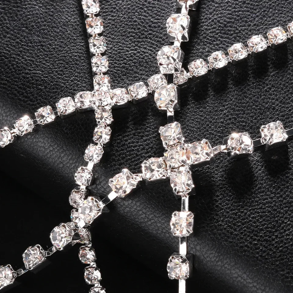 Stonefans Summer Rhinestone Tassel Skirts Bikinis Lingerie Accessories Nightclub Clothing Bling Sexy Body Chain Dress Jewelry 250107