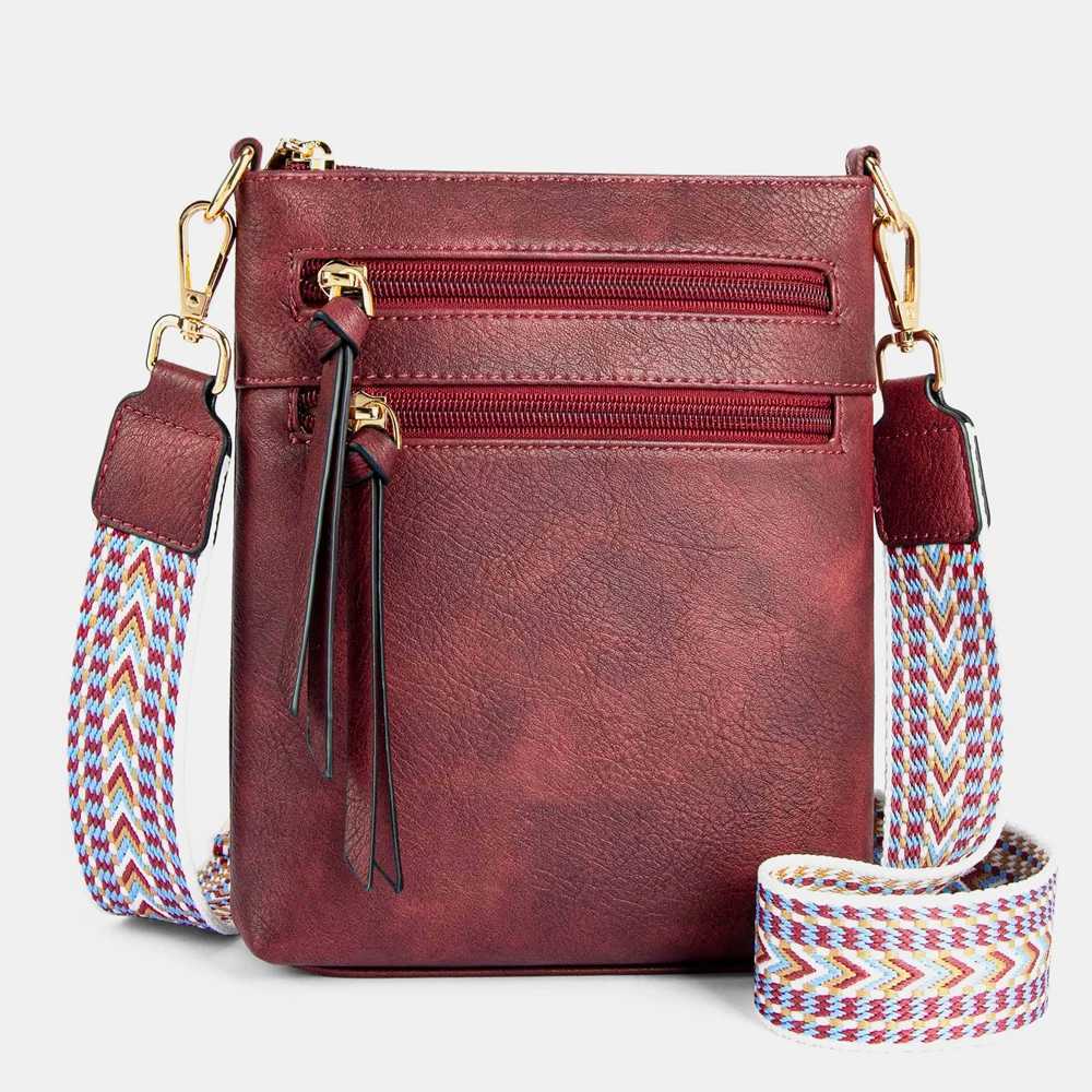 New casual double zipper womens single shoulder crossbody bag simple phe bag crossbody bag multifunctial womens bagXJ250108