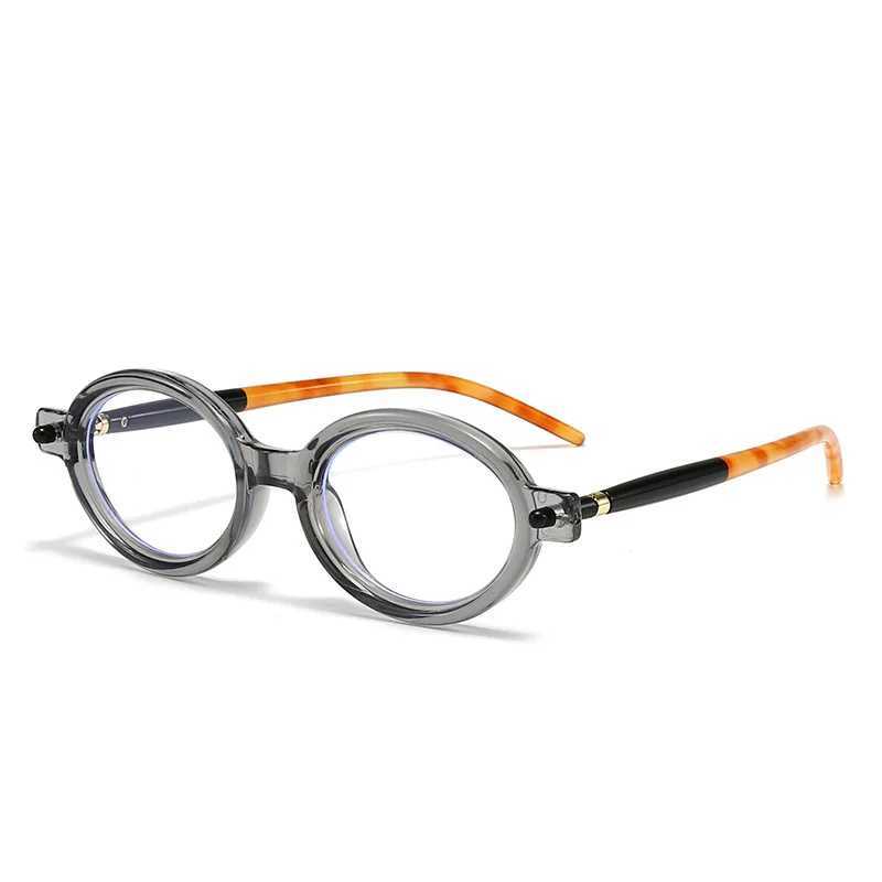 4 pairs/set of oval anti blue light glasses suitable for men women fashionable office accessories glasses design and stitching colored glasses W250109