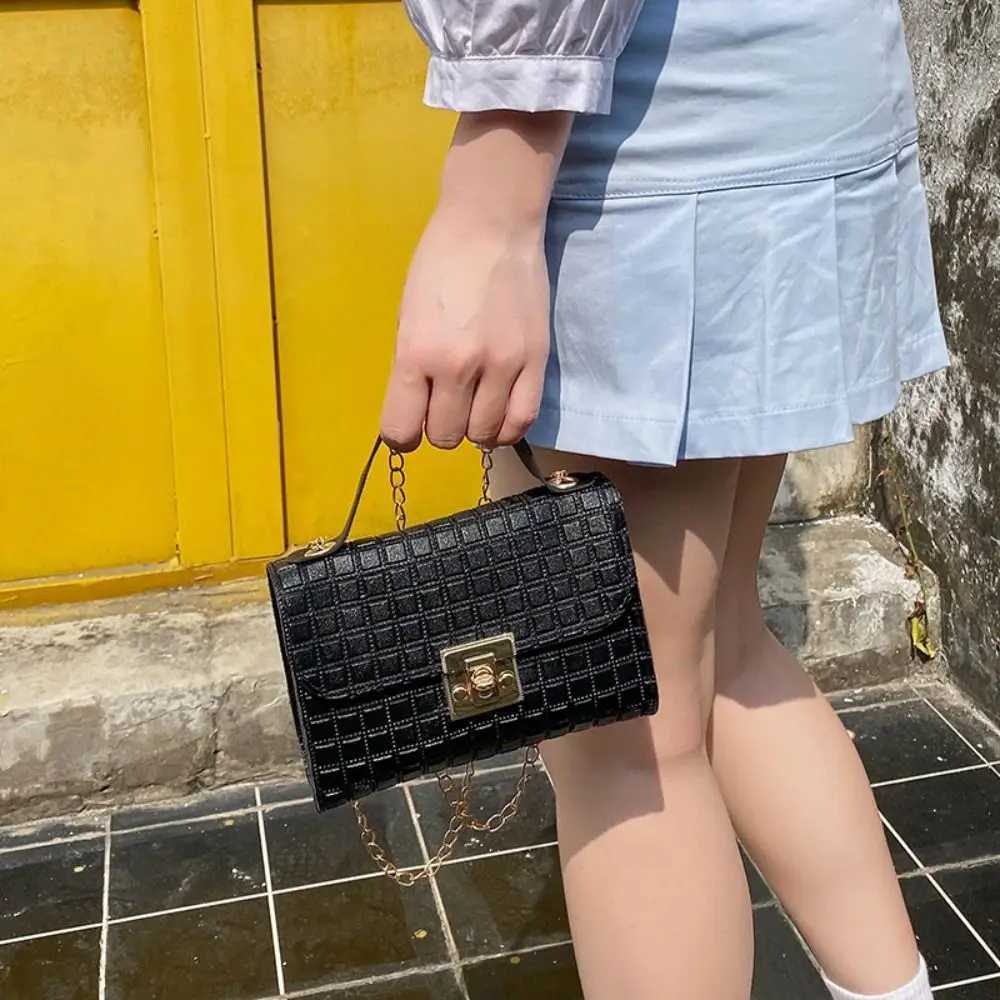 Single Shoulder Bag Fi Women Handbag Solid Color Casual Mini Bag Female Chain Shoulder Pouch Ladies Leather BagXJ250108