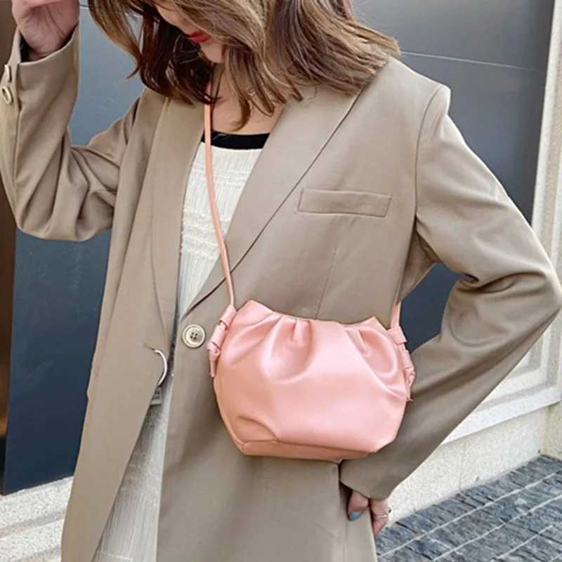 Pleated Zipper Crossbody Bag PU Leather Textured Purse Classic Fi Versatile ShoulderXJ250108