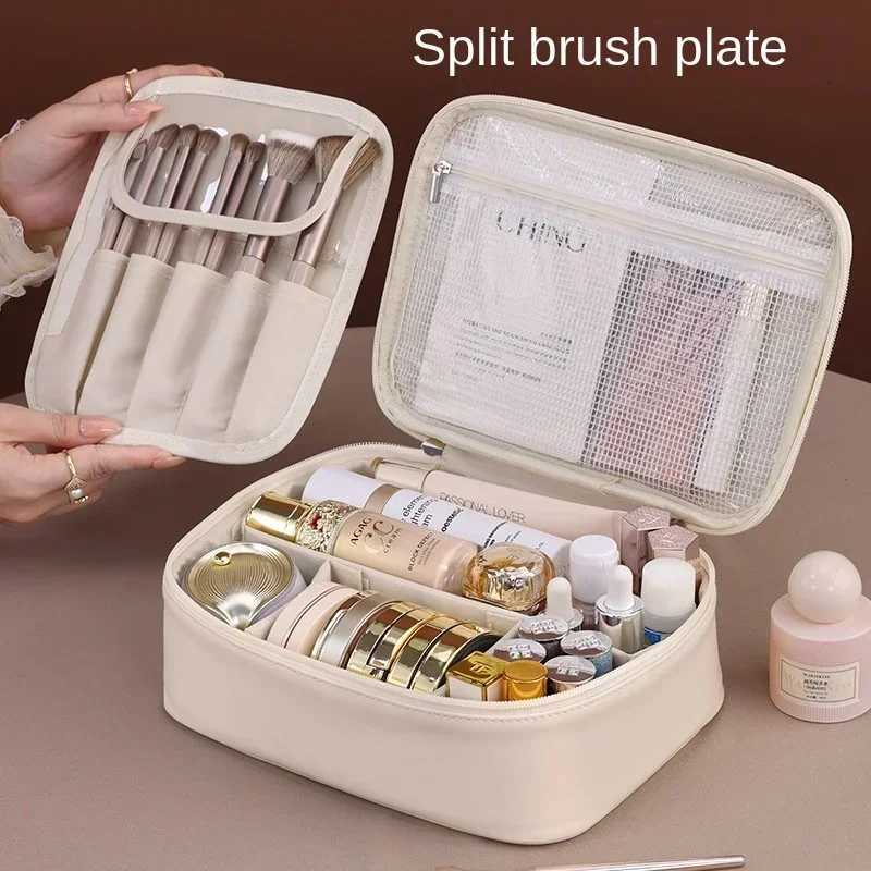 Womens double-layer makeup bag large capacity makeup bag designer storage bag cosmetics organizer travel essentials W250109