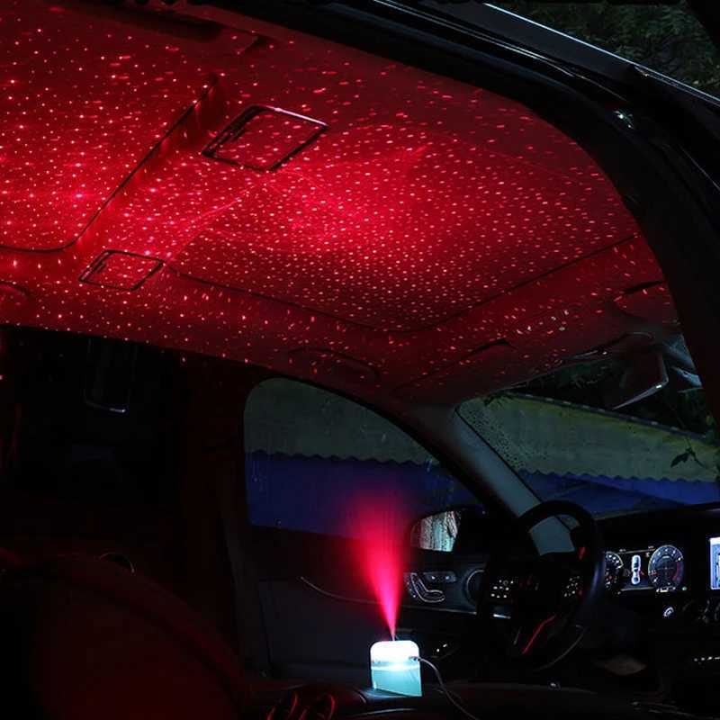 Car Air Freshener 3-color car air freshener plastic alloy car room LED starry sky roof freshener indoor decoration humidifier difference H250108