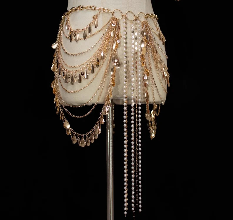 Body Jewelry Tassel Hanfu Vintage Body Accessories Alloy Body Chain Dance Waist Chain Ancient Sex Exotic Ethnic Body Jewelry 250107