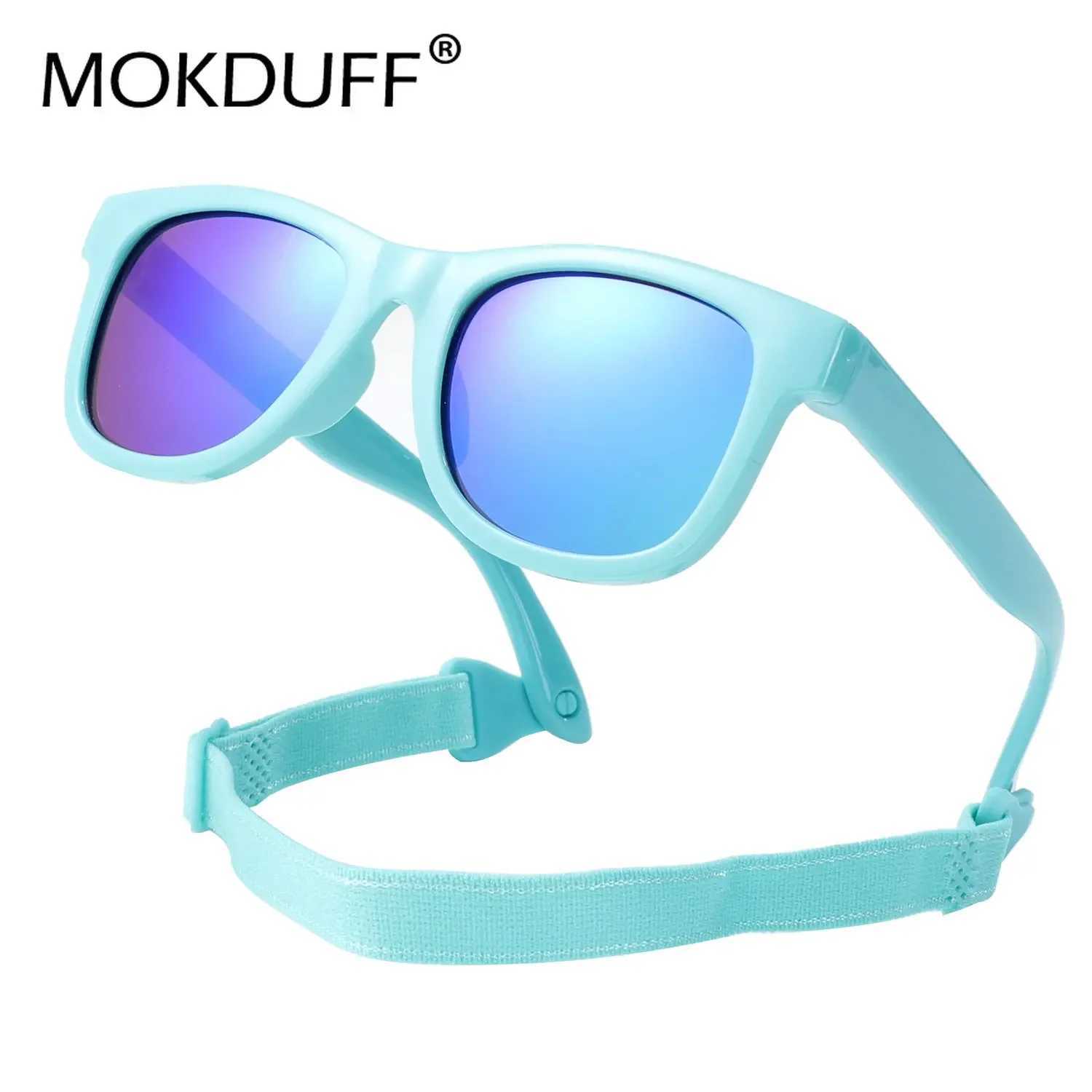 0-2 year baby polarized sunglasses with flexible straps durable square silicone frame UV400 lenses suitable for children W250109