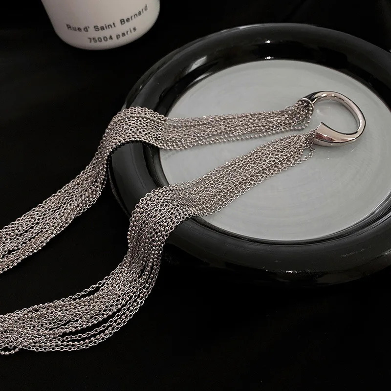 FYUAN Fashion Silver Color Chain Hairpin Braid Headband Long Tassel DIY Hairwear Accessories Statement Jewelry 241228