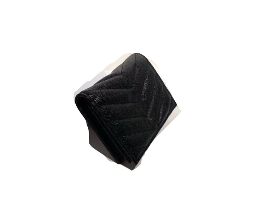 Fashion classic wallet Premium quality cowhide coin purse Credit card bag Coin storage bag two-fold style short wallet gift box 7201