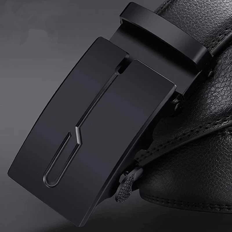 Fashion mens metal automatic buckle brand belt mens leather luxury mens business belt mens belt direct delivery W250109