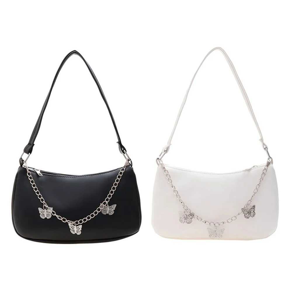 Butterfly Chain Underarm Bag Womens Fi Solid Color Shopping Shoulder Bag Travel Casual Small Handbags for Women 1PCXJ250108
