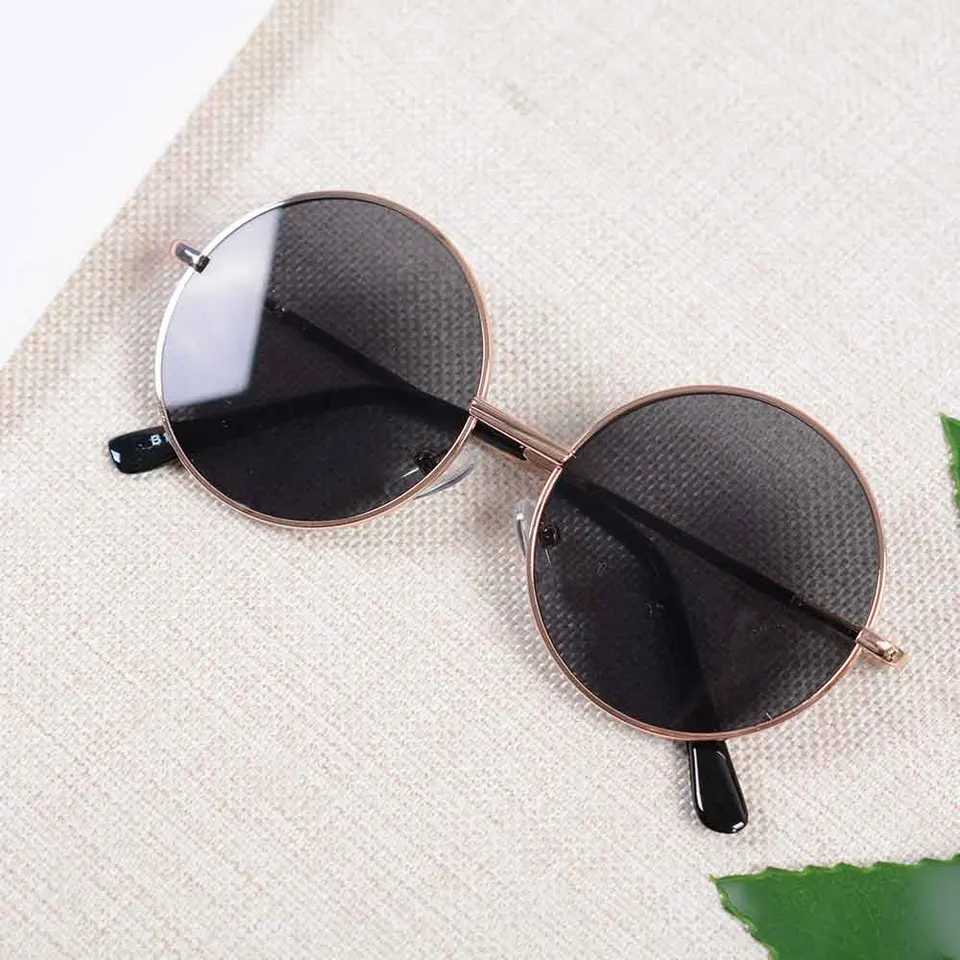 New Childrens Retro Round Sunglasses Outdoor Sun Protection Baby Boys and Girls Sunglasses Summer UV Protection Sunshade Childrens Glasses W250109