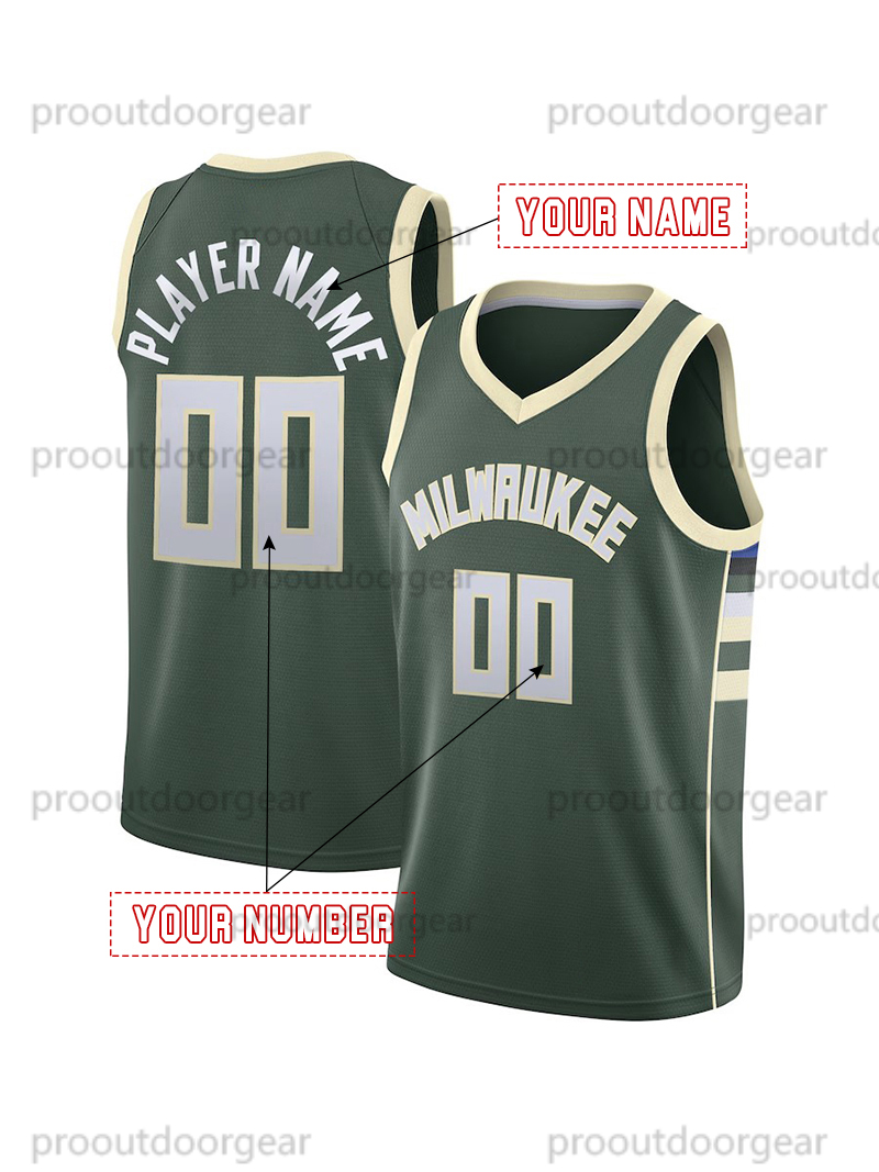 2025 Basketball Jersey 34 Antetokounmpo Lillard Allen Middleton Custom Jerseys Sweatshirt - Embroidered