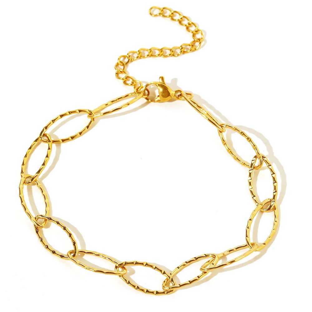 Stainl Steel Bracelets Elliptical O-Ring Chain Minimalist Classics Bracelet For Women Jewelry Everyday Wear Beautiful GiftsXJ250109
