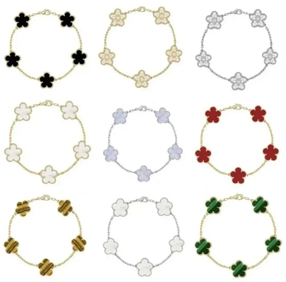 Clover bracelet women designer bracelet Four Leaf bracelet Luxury Gift Designer jewelry mother pearl lady diamond bracelet fashion Classic women chain x4BD#