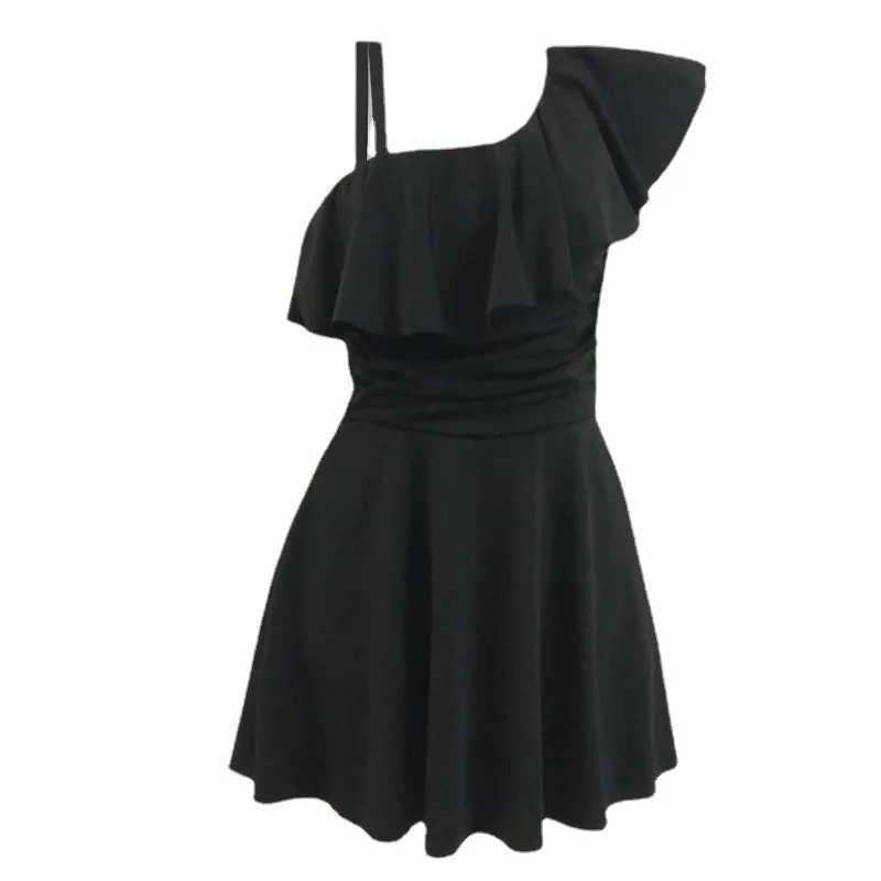 Drop Ship One-piece Swimsuit Strapss Off-shoulder Slim Swimsuit Womens Lace Skirt Swimsuit 2024 New XJ240108