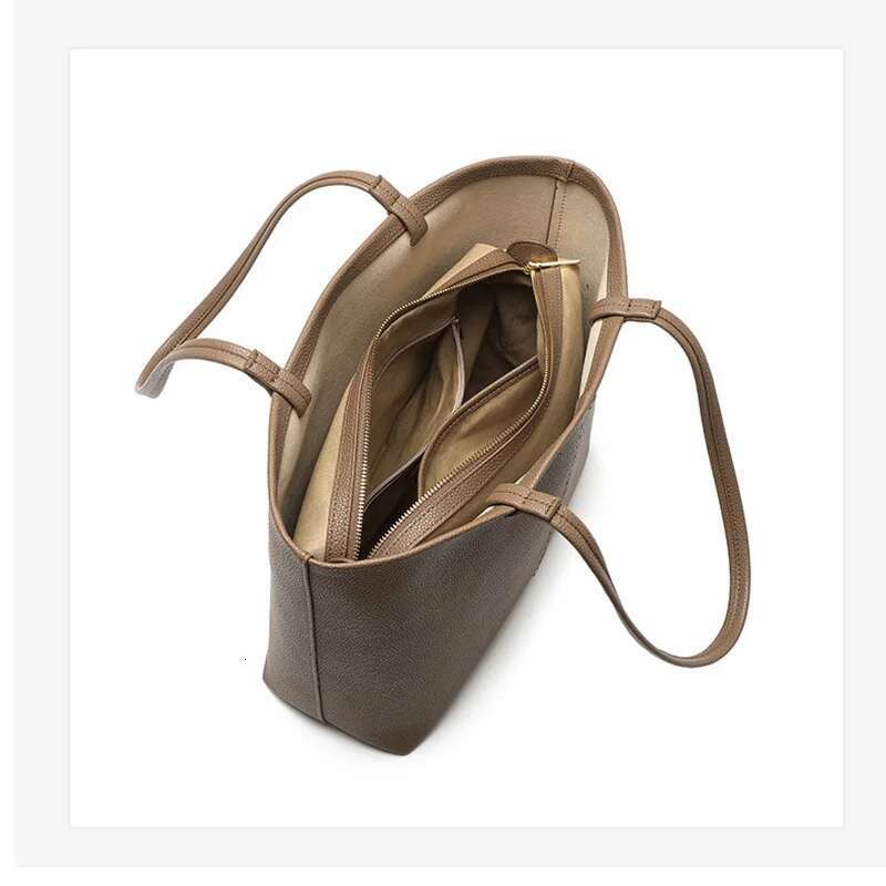 Alirattan New Trend Genuine Leather Bags For Women 2025 Designer Fashion Lady Cowhide Shoulder Casual Shopping Tote Bag